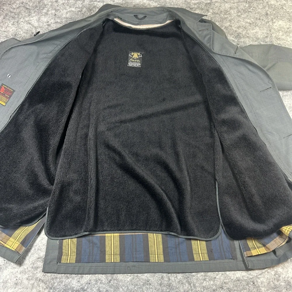 Vintage Inca The Falcon Boston Mens M‎ Gray 100% Alpaca Pile Trench Coat Jacket
